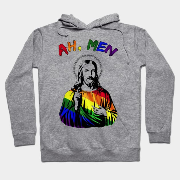 AH MEN Jesus LGBT GAY Hoodie by Dianeursusla Clothes